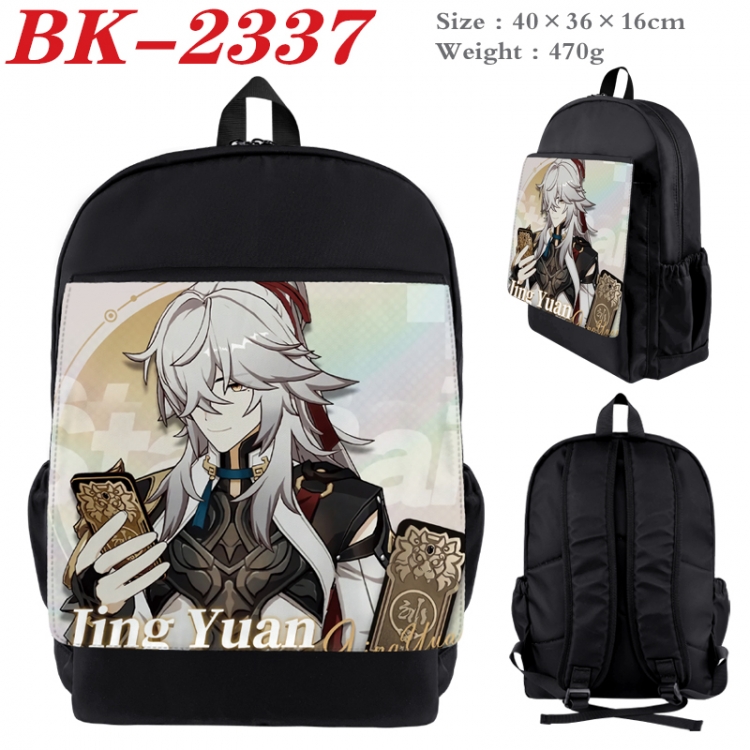 Honkai: Star Rail Waterproof nylon canvas flip color picture backpack 40X36X16CM BK-2337