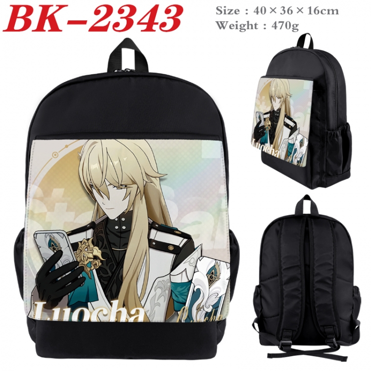 Honkai: Star Rail Waterproof nylon canvas flip color picture backpack 40X36X16CM BK-2343