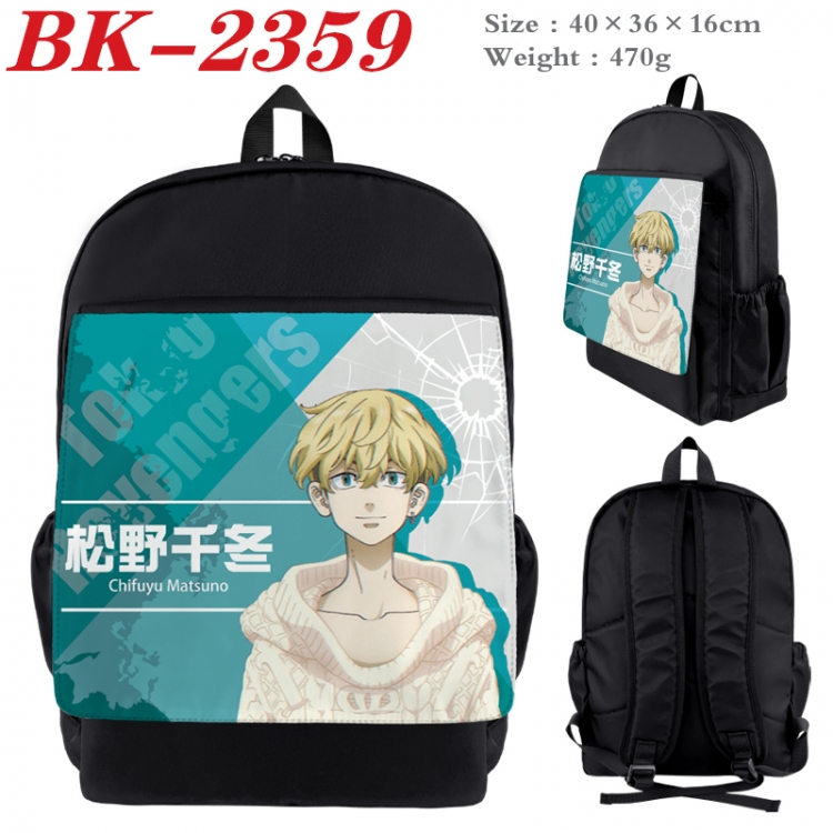 Tokyo Revengers Waterproof nylon canvas flip color picture backpack 40X36X16CM  BK-2359