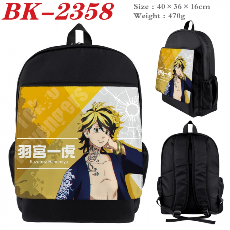 Tokyo Revengers Waterproof nylon canvas flip color picture backpack 40X36X16CM BK-2358