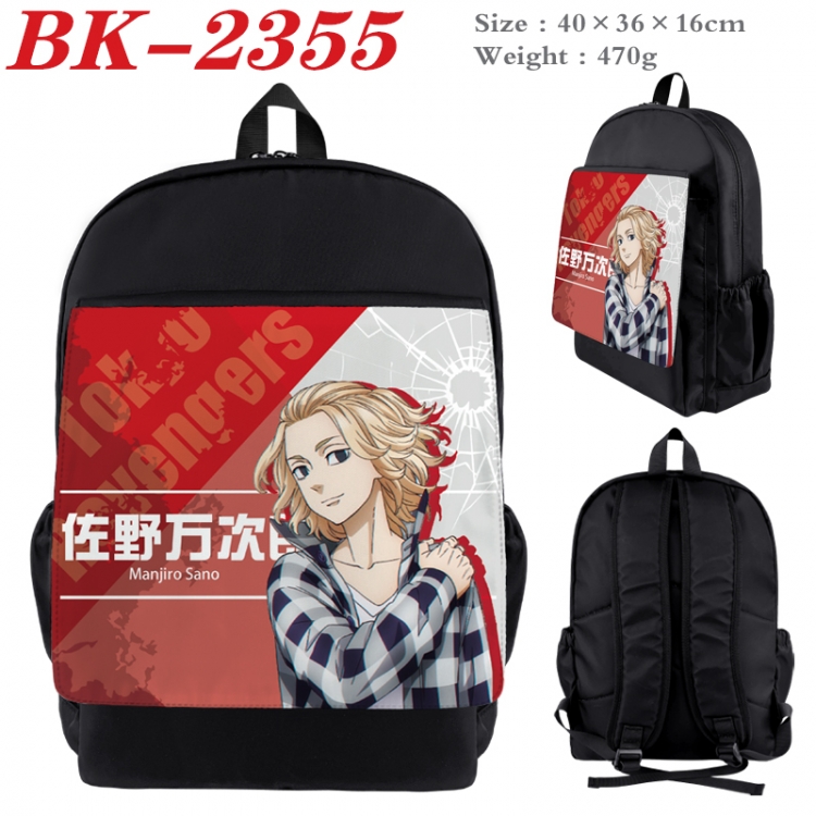 Tokyo Revengers Waterproof nylon canvas flip color picture backpack 40X36X16CM BK-2355