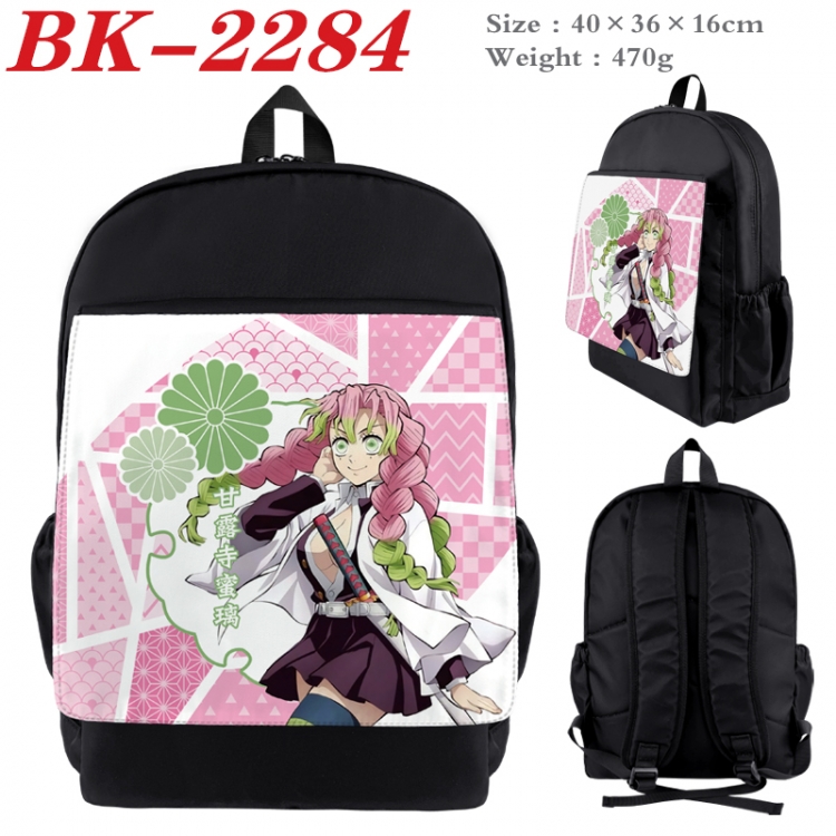 Demon Slayer Kimets Waterproof nylon canvas flip color picture backpack 40X36X16CM BK-2284