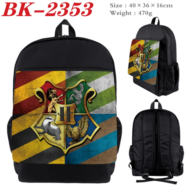 Harry Potter Waterproof nylon canvas flip color picture backpack 40X36X16CM BK-2353