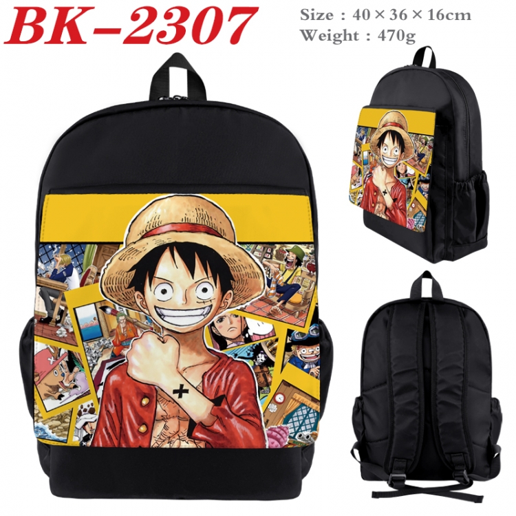 One Piece Waterproof nylon canvas flip color picture backpack 40X36X16CM  BK-2307