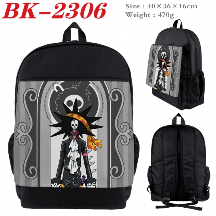 One Piece Waterproof nylon canvas flip color picture backpack 40X36X16CM  BK-2306