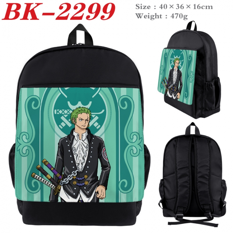 One Piece Waterproof nylon canvas flip color picture backpack 40X36X16CM  BK-2299