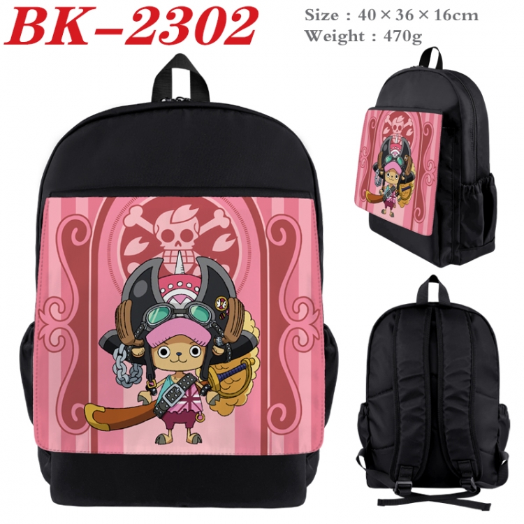 One Piece Waterproof nylon canvas flip color picture backpack 40X36X16CM BK-2302