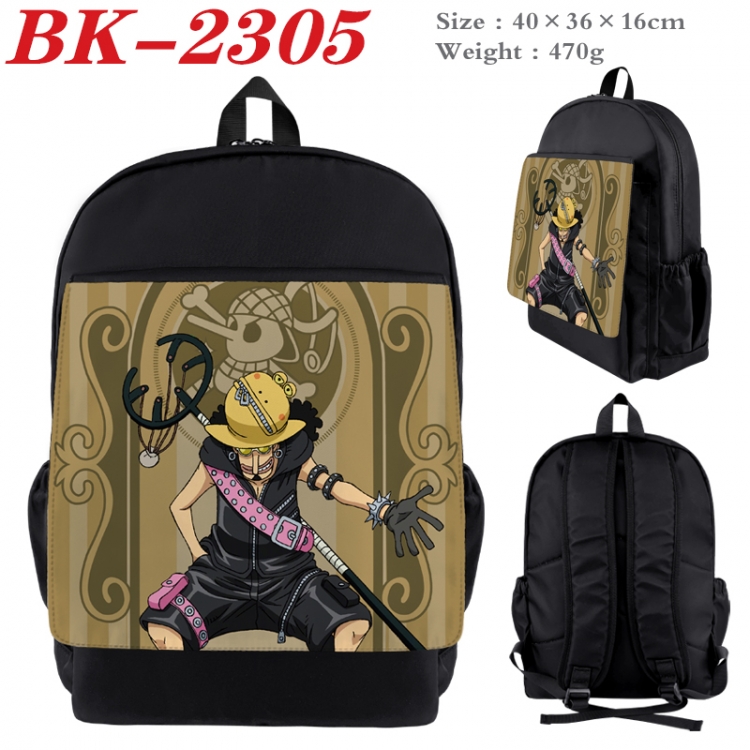 One Piece Waterproof nylon canvas flip color picture backpack 40X36X16CM  BK-2305