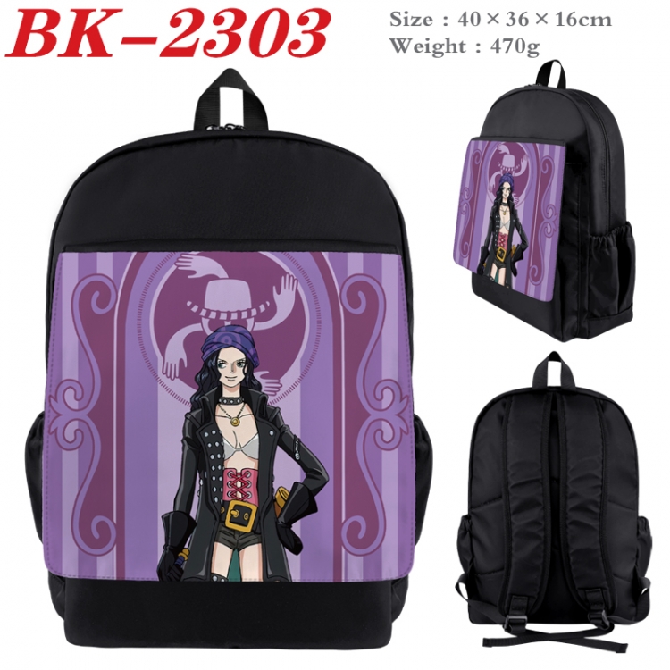 One Piece Waterproof nylon canvas flip color picture backpack 40X36X16CM BK-2303