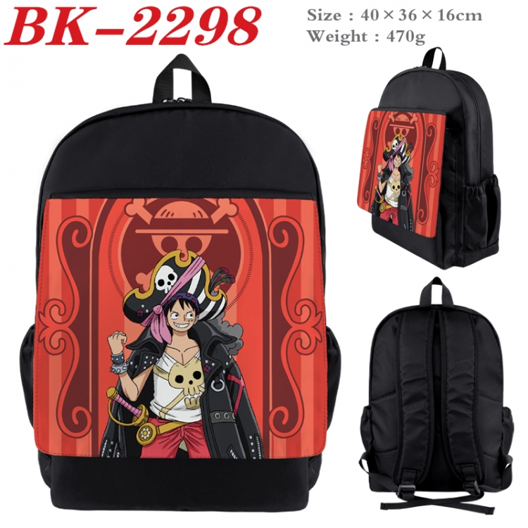 One Piece Waterproof nylon canvas flip color picture backpack 40X36X16CM BK-2298