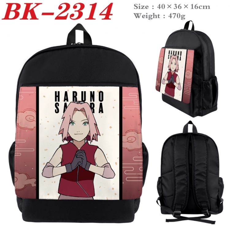 Naruto Waterproof nylon canvas flip color picture backpack 40X36X16CM BK-2314