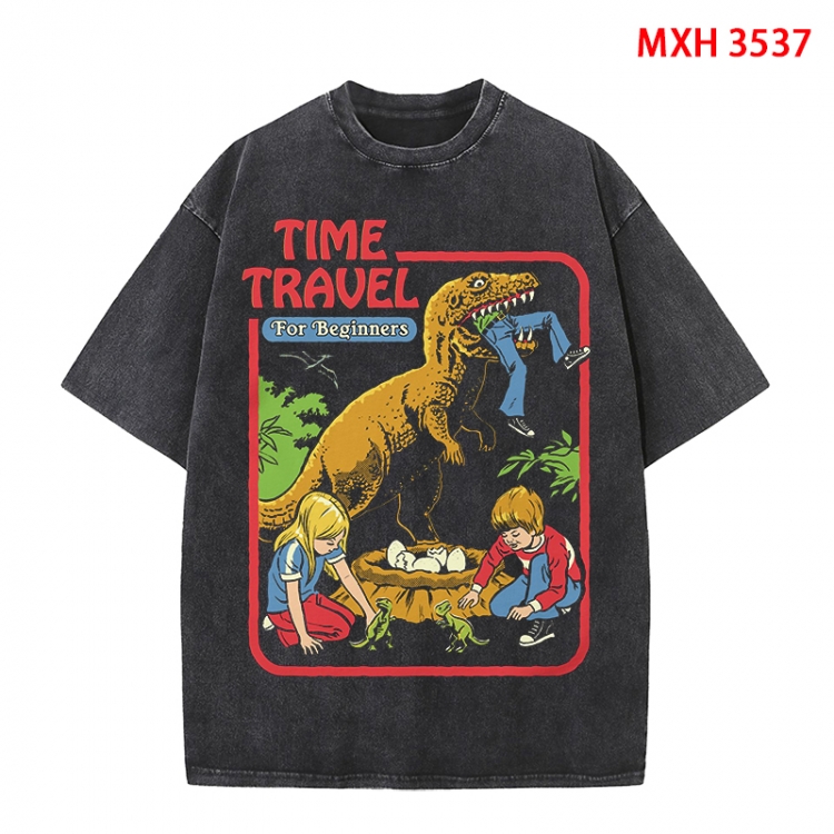 Evil illustration Anime peripheral pure cotton washed and worn T-shirt from S to 4XL MXH-3537