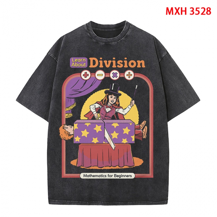 Evil illustration Anime peripheral pure cotton washed and worn T-shirt from S to 4XL MXH-3528