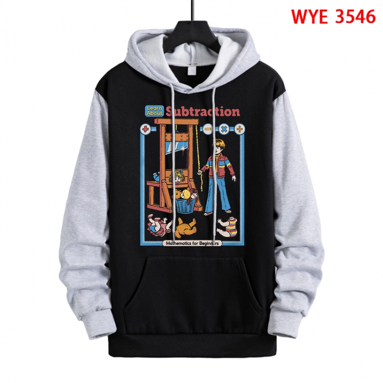 Evil illustration Direct spray process pure cotton patch pocket sweater from XS to 4XL  WYE-3546