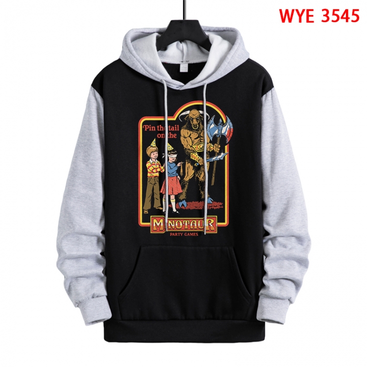 Evil illustration Direct spray process pure cotton patch pocket sweater from XS to 4XL  WYE-3545