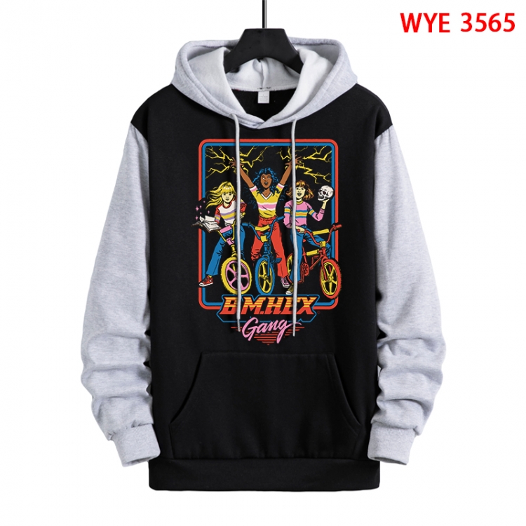 Evil illustration Direct spray process pure cotton patch pocket sweater from XS to 4XL  WYE-3565