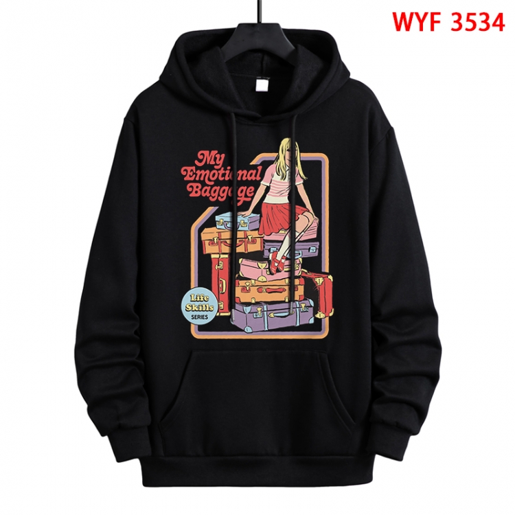 Evil illustration Direct spray process pure cotton patch pocket sweater from XS to 4XL WYF-3534