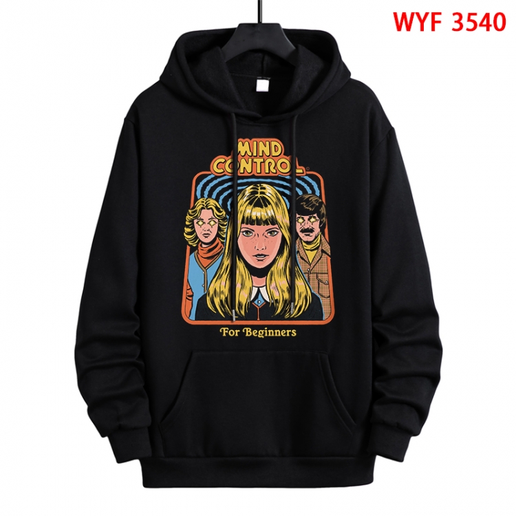 Evil illustration Direct spray process pure cotton patch pocket sweater from XS to 4XL WYF-3540