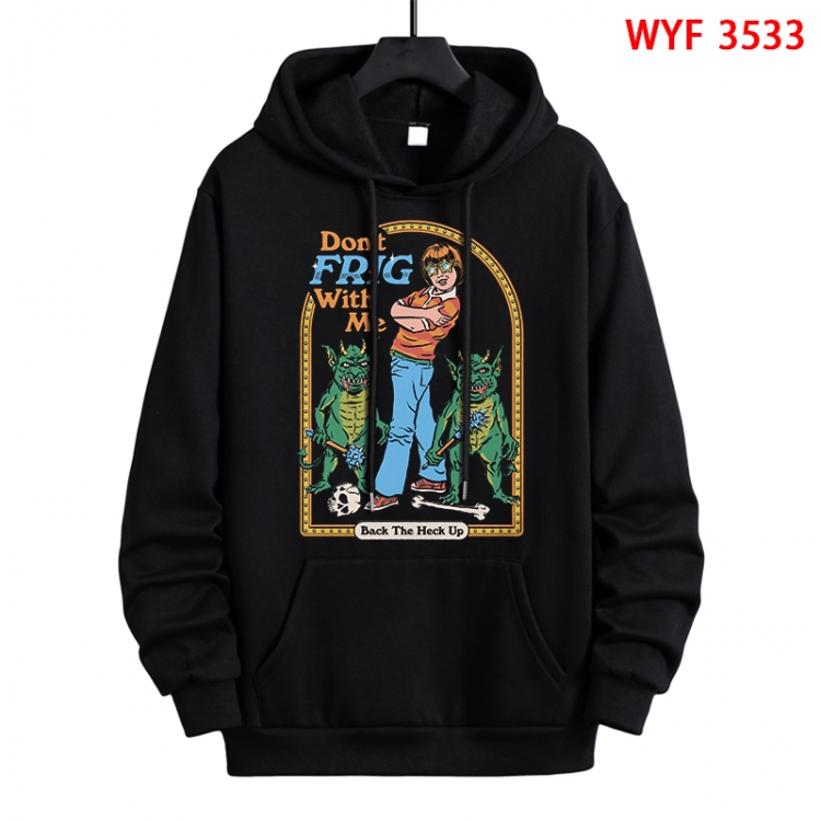 Evil illustration Direct spray process pure cotton patch pocket sweater from XS to 4XL WYF-3533