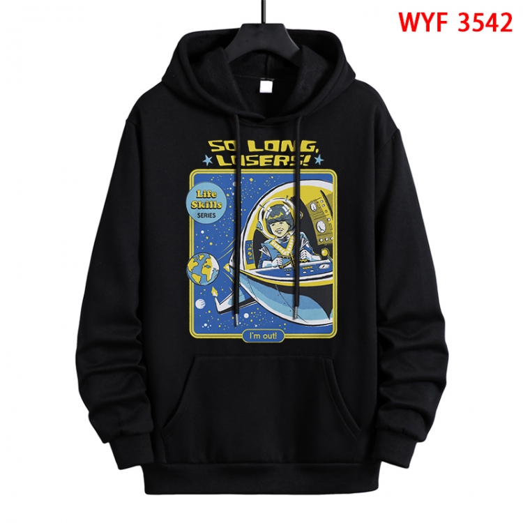 Evil illustration Direct spray process pure cotton patch pocket sweater from XS to 4XL WYF-3542