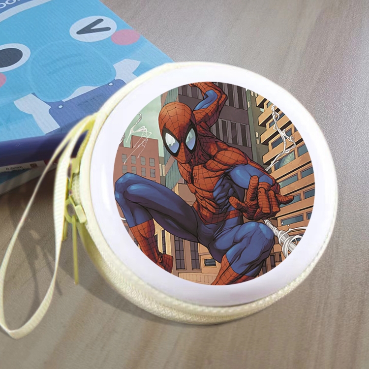 Spiderman Animation peripheral Tinning zipper zero wallet key bag