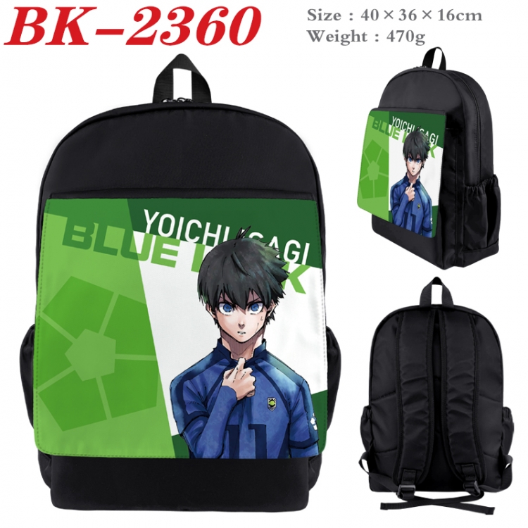 BLUE LOCK Waterproof nylon canvas flip color picture backpack 40X36X16CM BK-2360