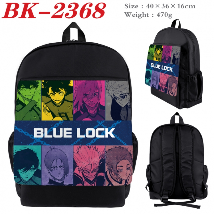 BLUE LOCK Waterproof nylon canvas flip color picture backpack 40X36X16CM  BK-2368