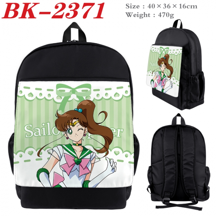 sailormoon Waterproof nylon canvas flip color picture backpack 40X36X16CM