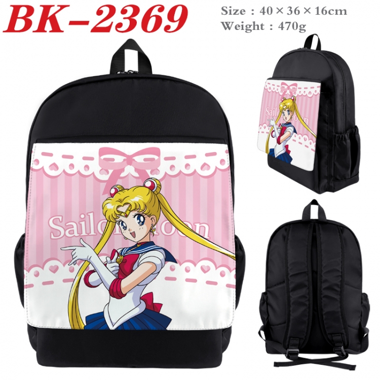 sailormoon Waterproof nylon canvas flip color picture backpack 40X36X16CM BK-2369