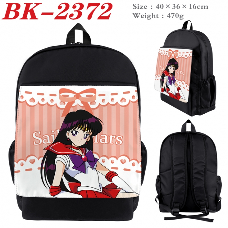 sailormoon Waterproof nylon canvas flip color picture backpack 40X36X16CM  BK-2372