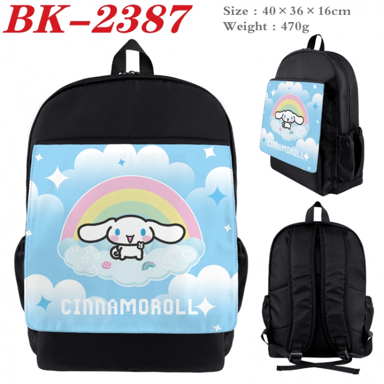sanrio Waterproof nylon canvas flip color picture backpack 40X36X16CM BK-2387