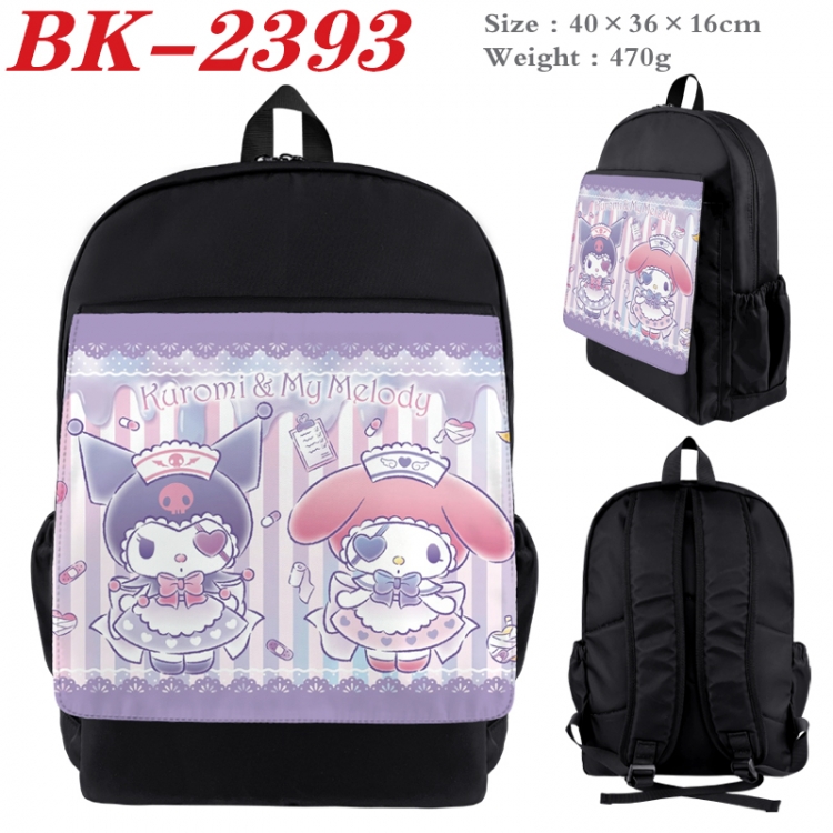 sanrio Waterproof nylon canvas flip color picture backpack 40X36X16CM BK-2393