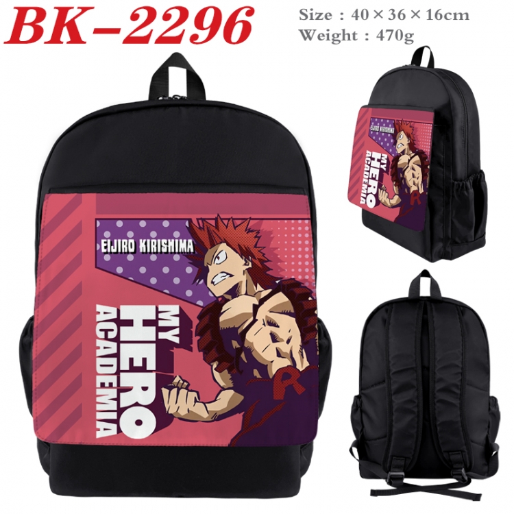 My Hero Academia Waterproof nylon canvas flip color picture backpack 40X36X16CM BK-2296