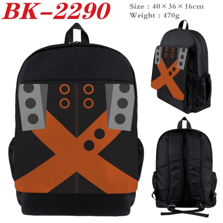 My Hero Academia Waterproof nylon canvas flip color picture backpack 40X36X16CM  BK-2290
