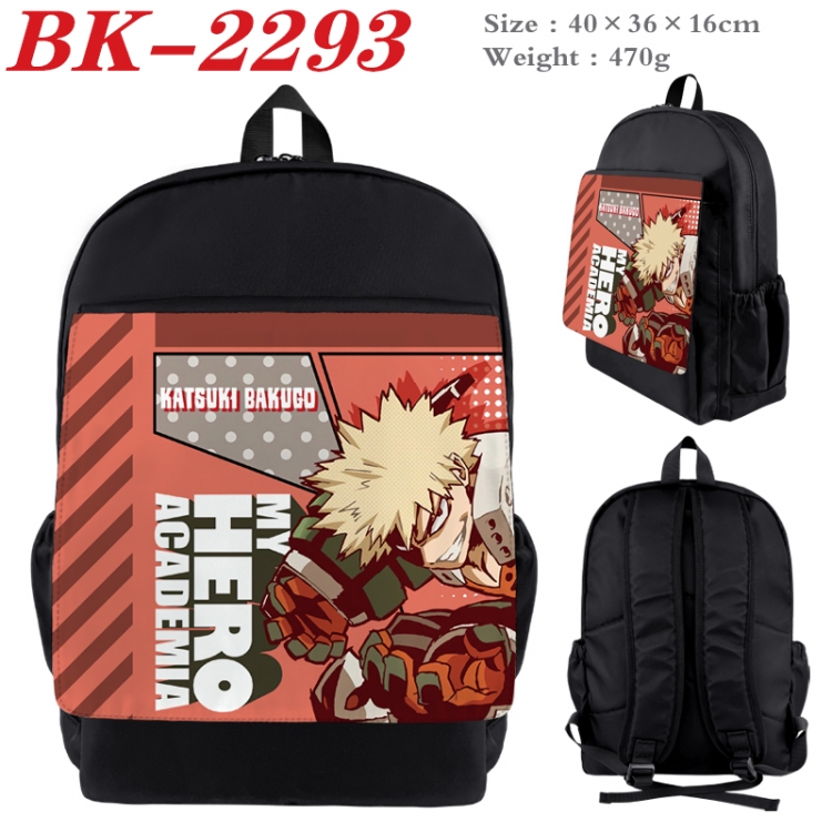 My Hero Academia Waterproof nylon canvas flip color picture backpack 40X36X16CM BK-2293