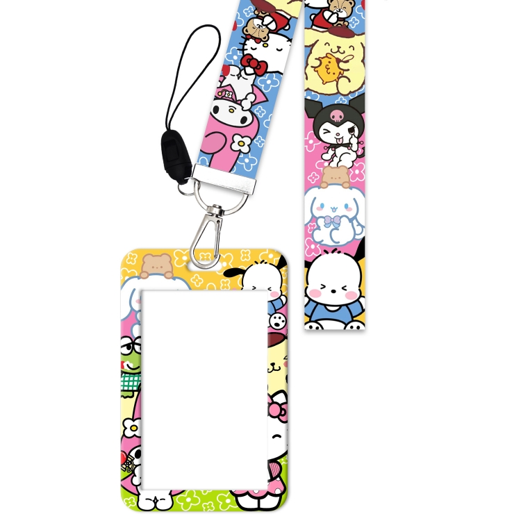 sanrio Silver Button Short Lanyard Hand Rope Card Sleeve 2-Piece Set 22.5cm price for 2 pcs
