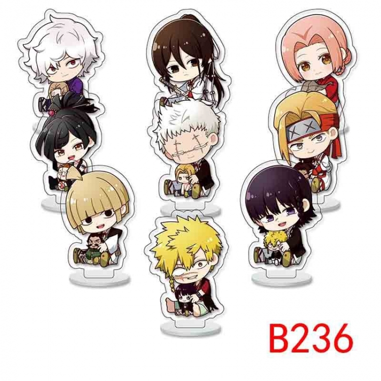 JigokuRaku  Anime Character acrylic Small Standing Plates  Keychain 6cm a set of 9  B236