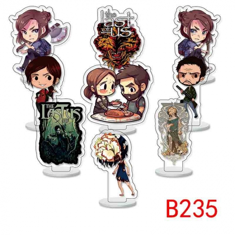 he Last of Us Anime Character acrylic Small Standing Plates  Keychain 6cm a set of 9  B235