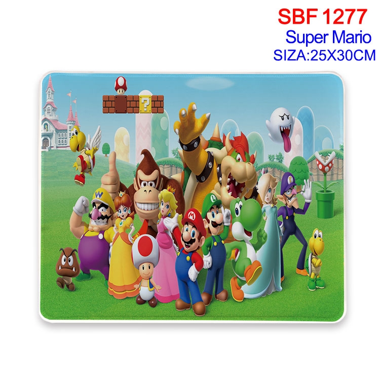 Super Mario Animation peripheral locking mouse pad 25X30CM  SBF-1277-2