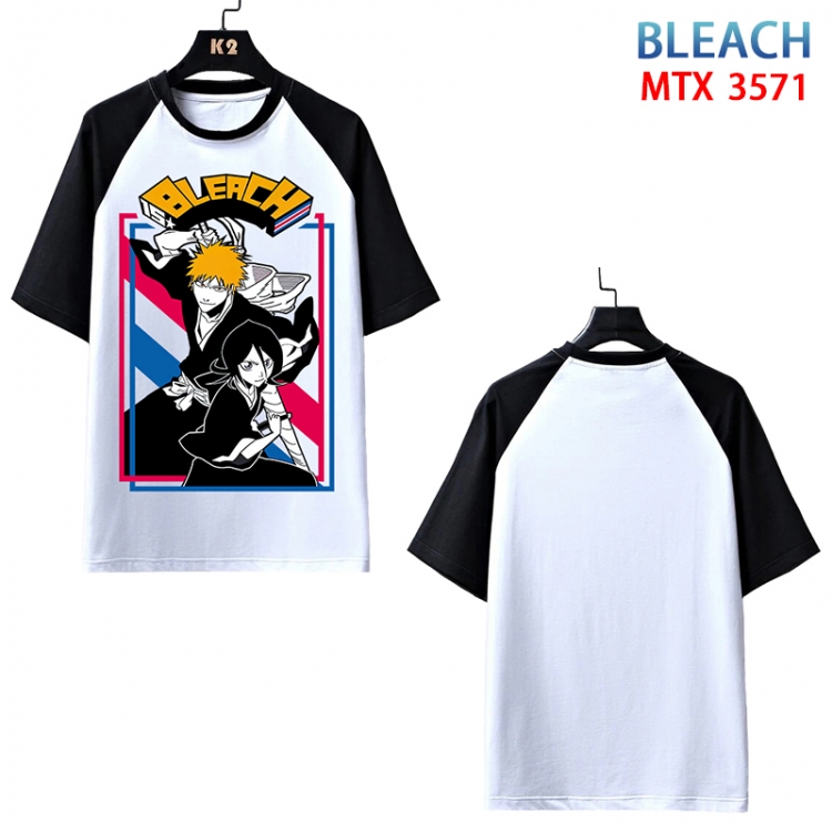 Bleach Anime raglan sleeve cotton T-shirt from XS to 3XL  MTX-3571-3