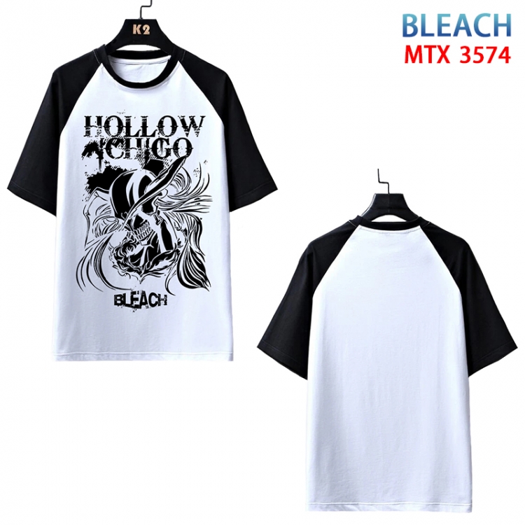 Bleach Anime raglan sleeve cotton T-shirt from XS to 3XL