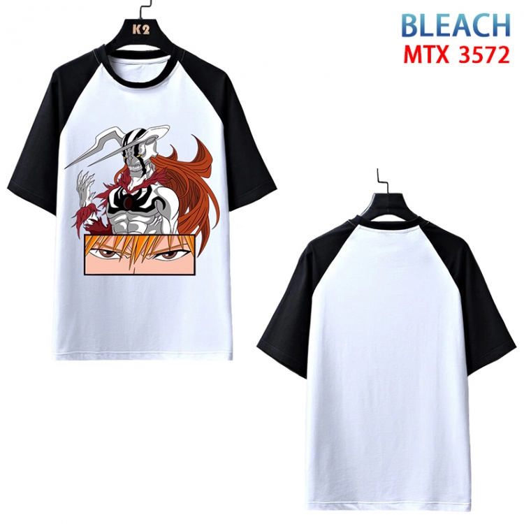 Bleach Anime raglan sleeve cotton T-shirt from XS to 3XL MTX-3572-3