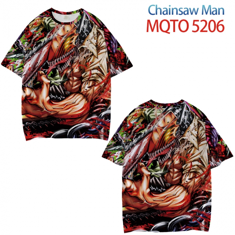 Chainsaw man Full color printed short sleeve T-shirt from XXS to 4XL MQTO5206