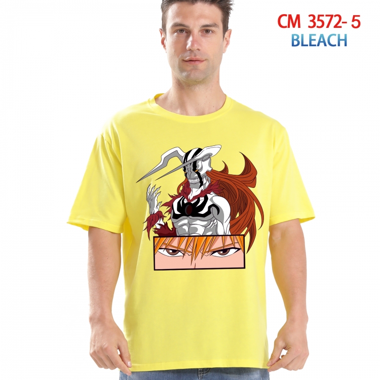 Bleach Printed short-sleeved cotton T-shirt from S to 4XL 3572-5