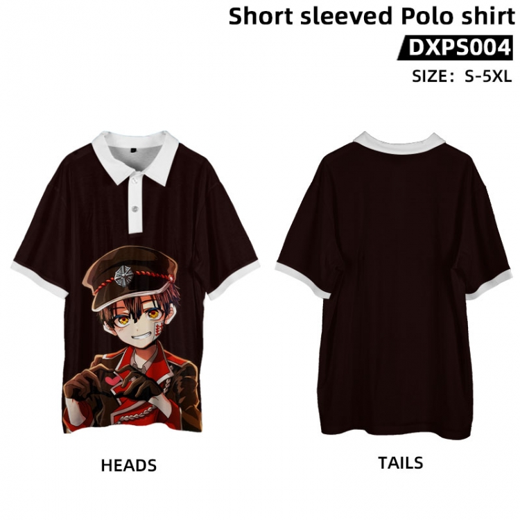 Toilet-bound Hanako-kun Anime peripheral short sleeved POLO shirt from S to 5XL supports customization with pictures DXP