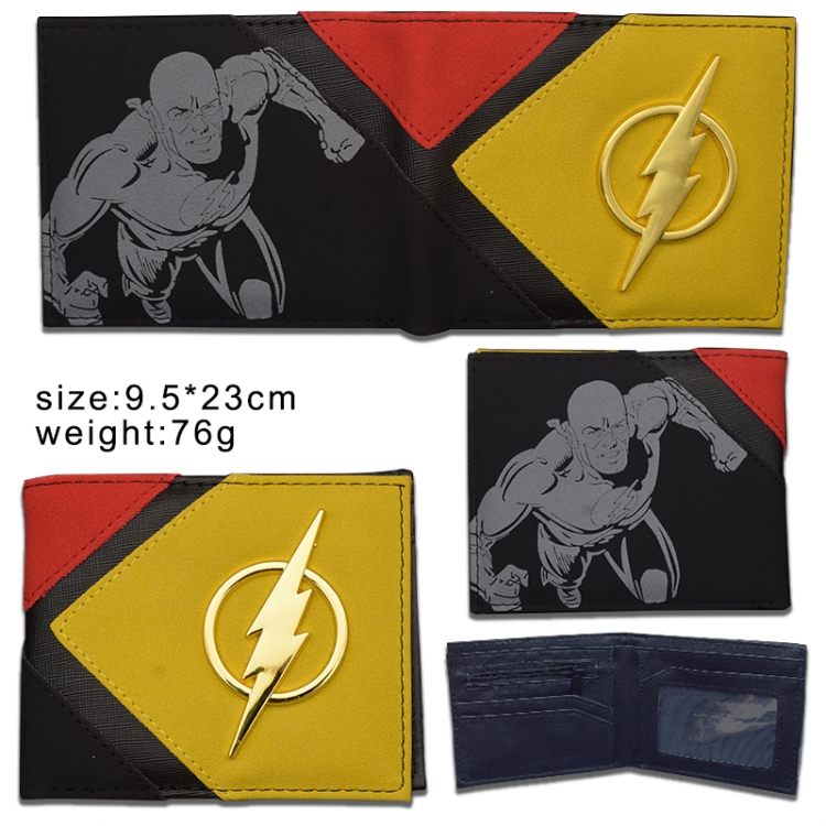 The Flash Hardware PU Short Half Fold Wallet 9.5X23CM