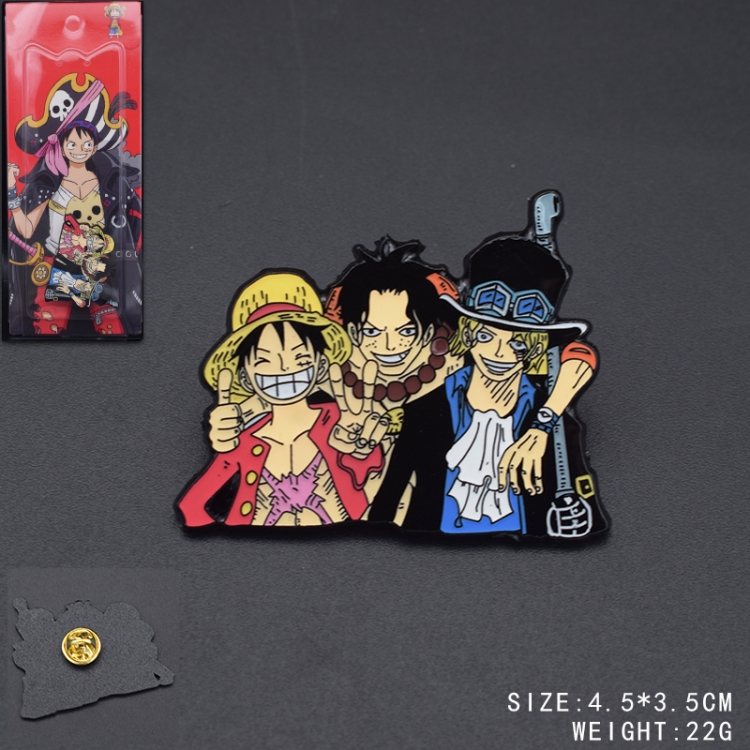One Piece Anime cartoon metal brooch badge price for 5 pcs