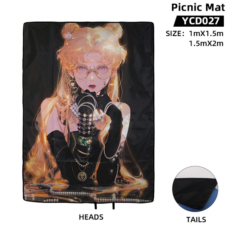 sailormoon Anime surrounding picnic mat 100X150cm supports customization with a single image YCD027