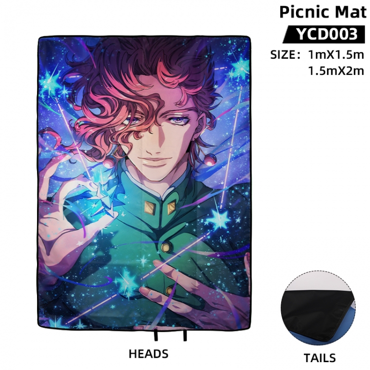 JoJos Bizarre Adventure Anime surrounding picnic mat 100X150cm supports customization with a single image YCD003