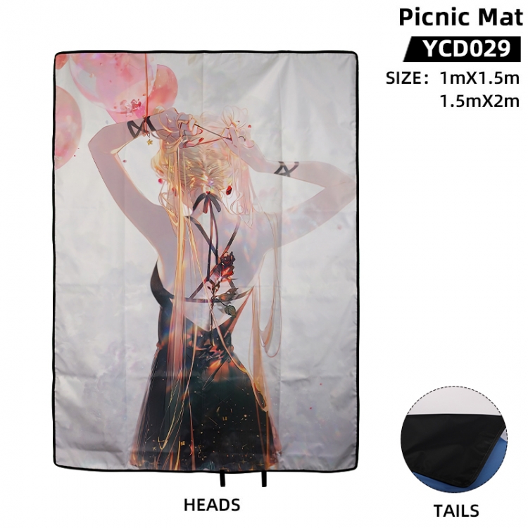 sailormoon Anime surrounding picnic mat 100X150cm supports customization with a single image YCD029
